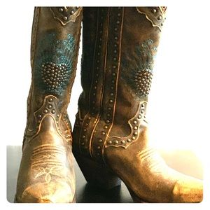 Dan Post Women's Heart Breaker Western Boot, Brown